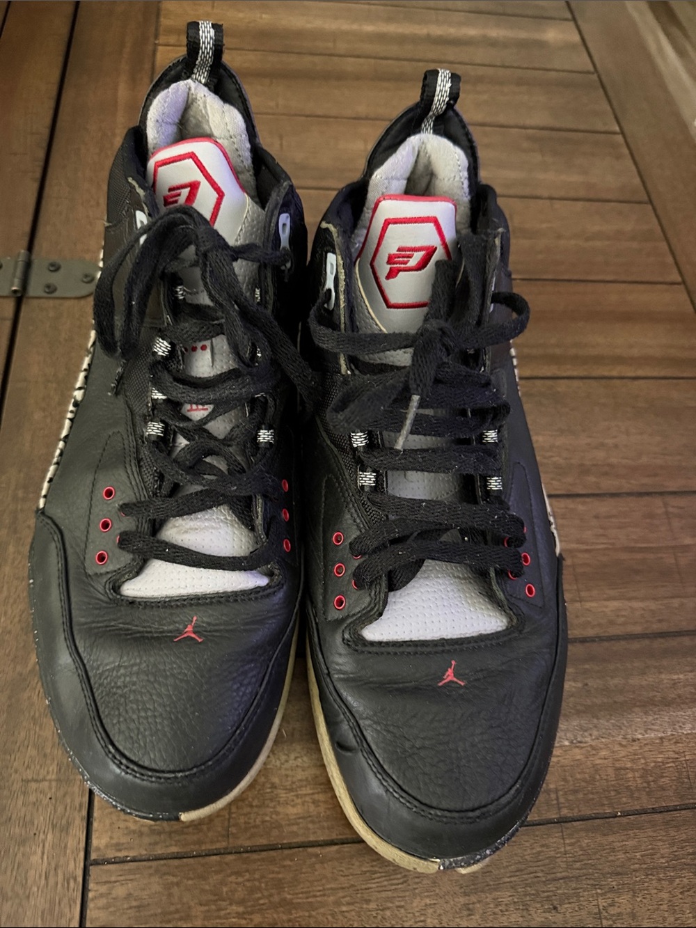 Jordan Men’s Black, White and Red Basketball Sneakers